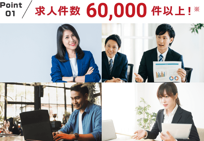 Point01 求人件数60,000件以上