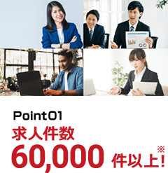 Point01 求人件数60,000件以上